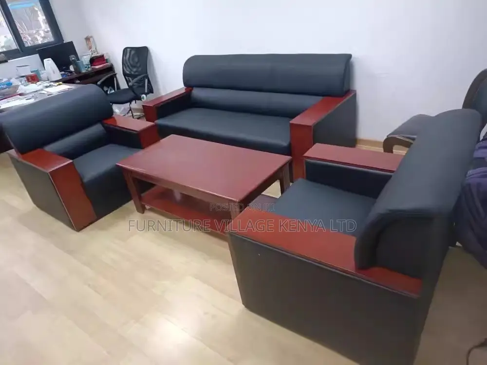 Office Sofa: 5-Seater Executive Meeting Guests Sofa Set