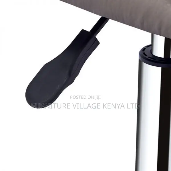 Office Stool: Metallic Rectangular Height Adjustable Stool