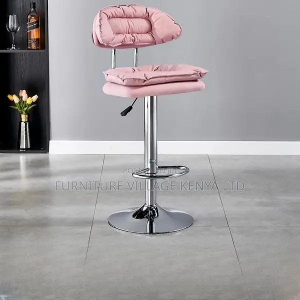 Office Stool: Metallic Rectangular Height Adjustable Stool