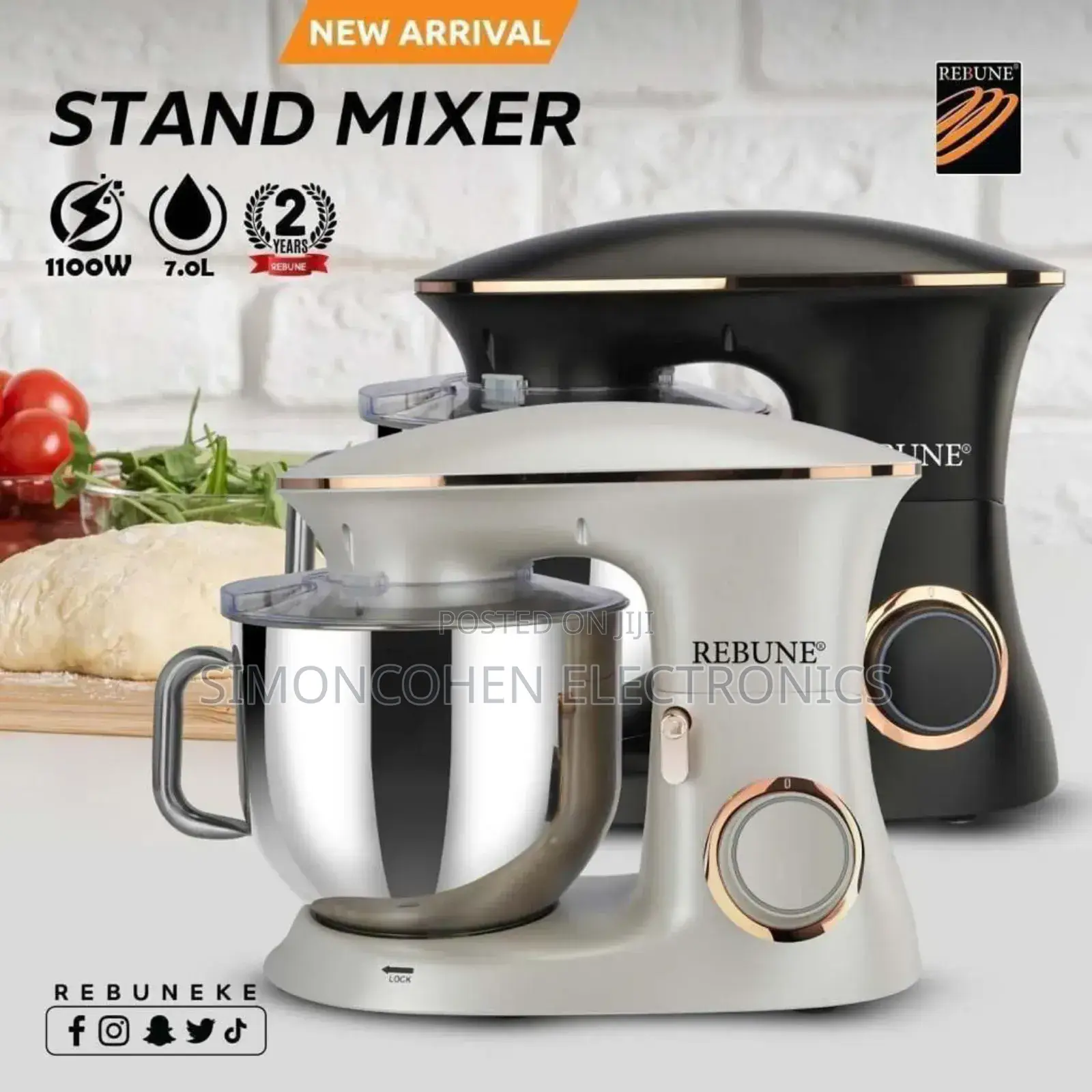 7l Rebune Commercial Stand Mixer