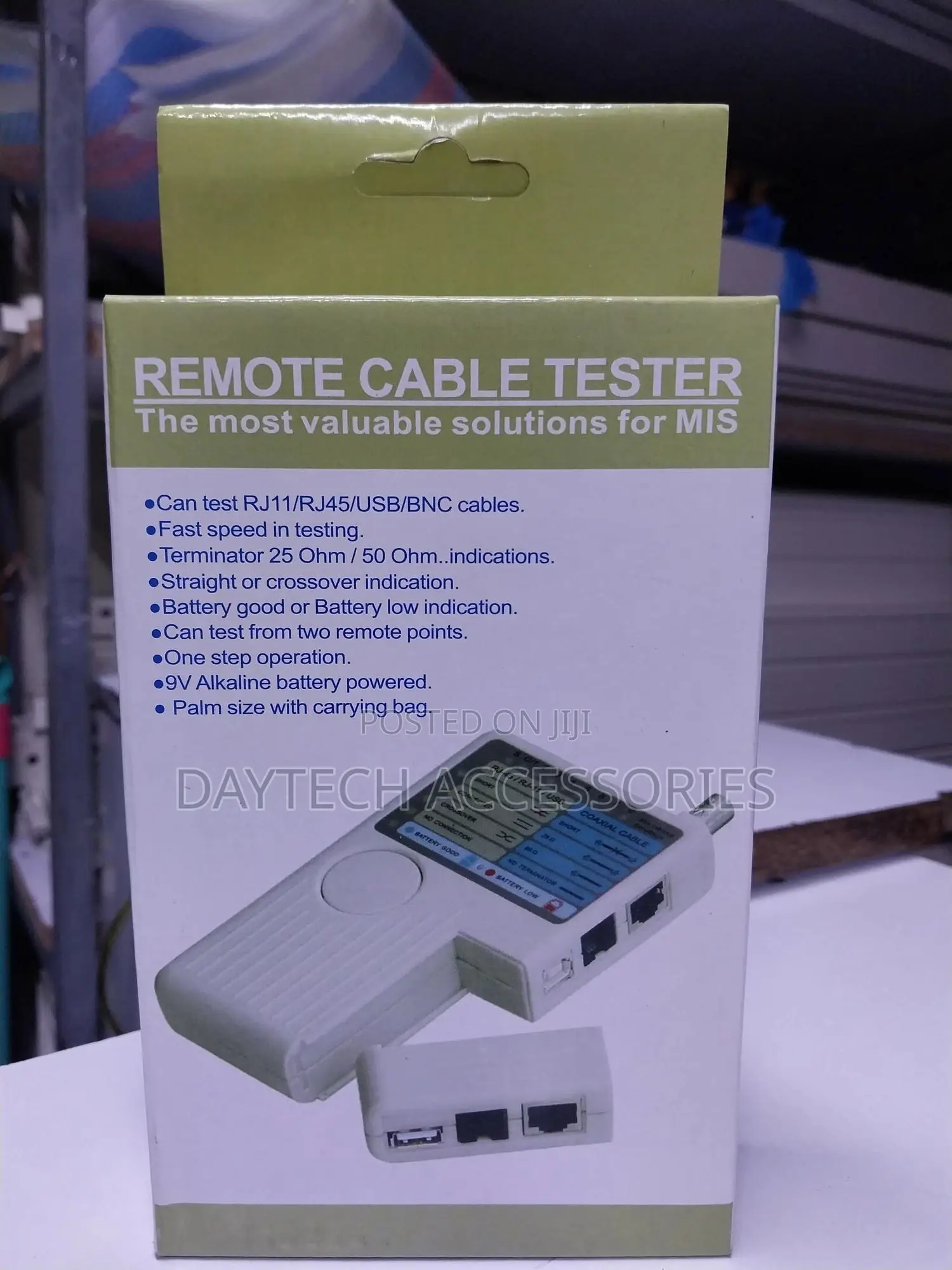 Remote Rj11 Rj45 Usb BNC Lan Cat5 Cat6 Cable Tester Meter
