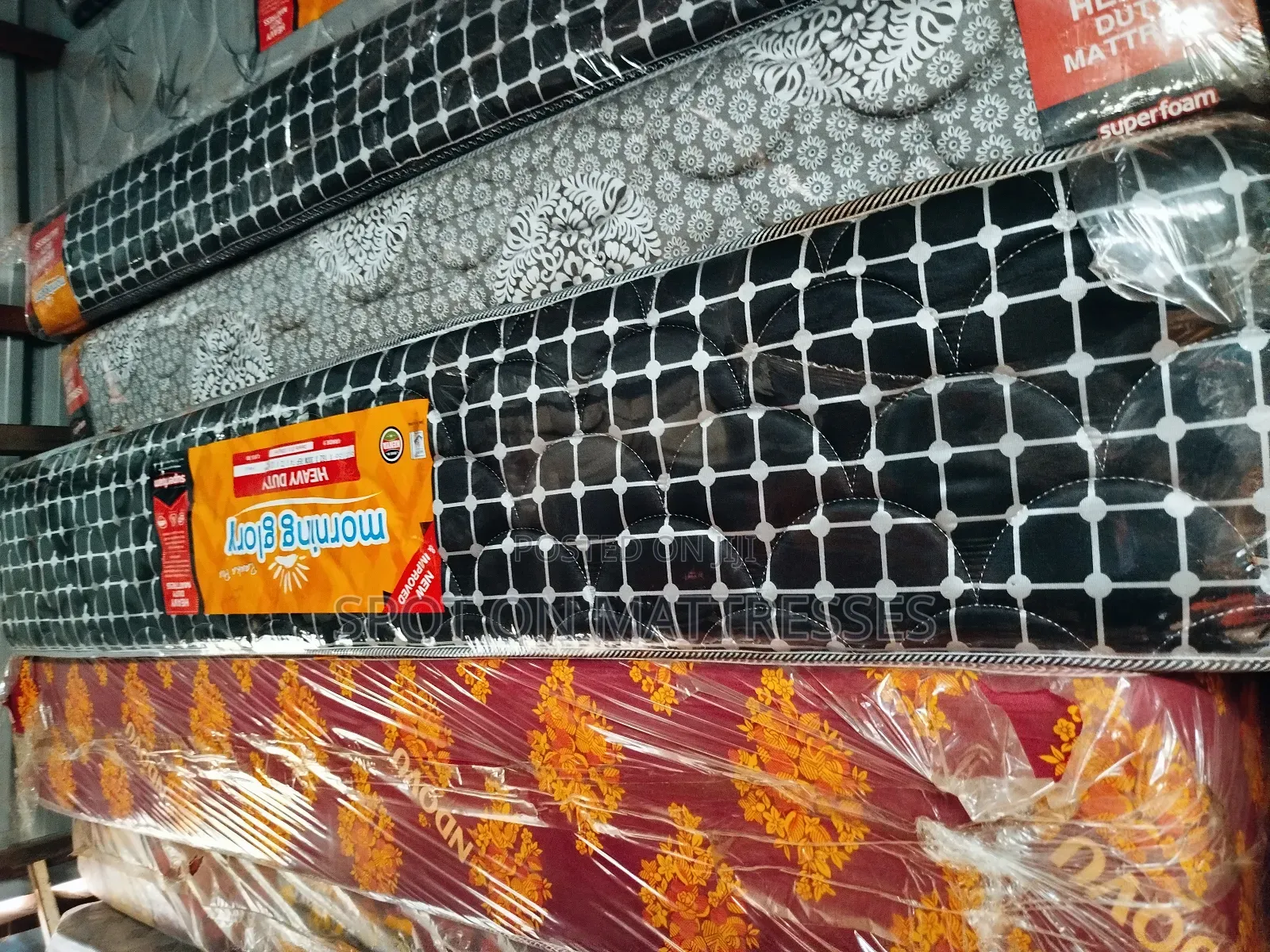 King-Size 6by6 12inch Thick Heavy Duty Quilted Mattresses.
