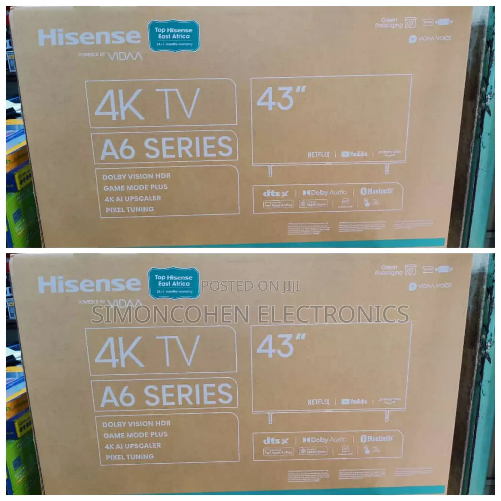 Hisense 43" Smart A6 East Africa Warranty