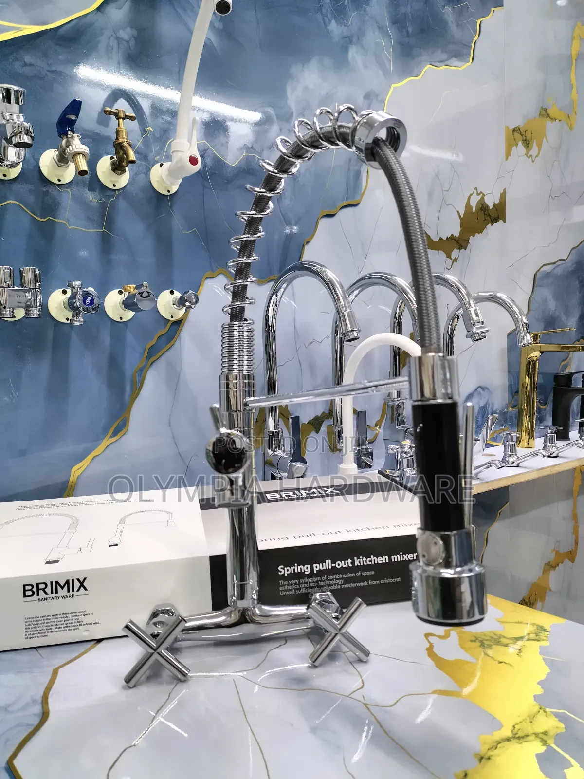 Brimix Kitchen Mixer Wall (Silver and Black