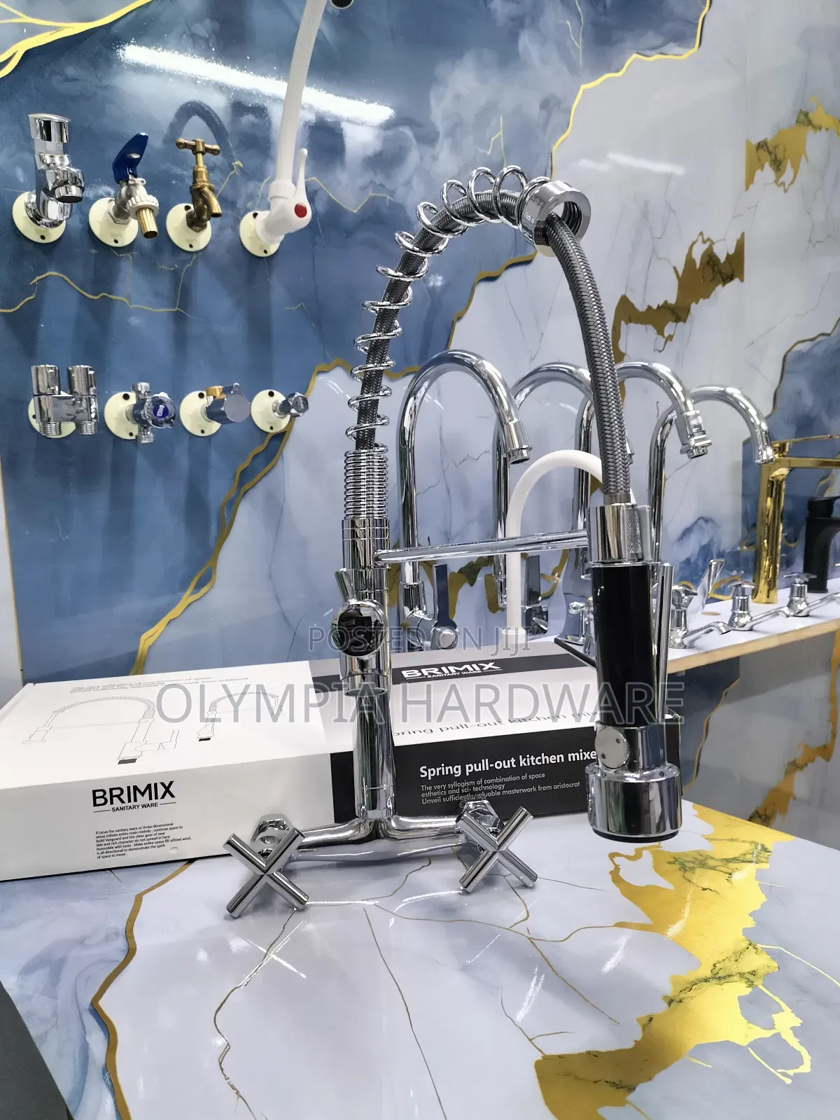 Brimix Kitchen Mixer Wall (Silver and Black