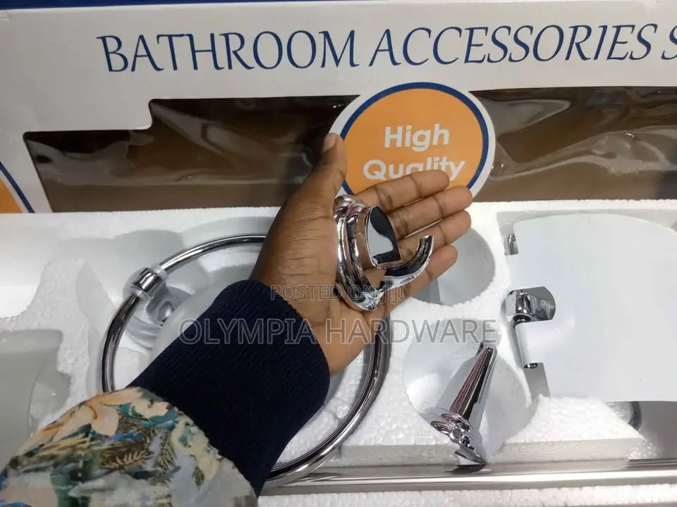 Bathrrom Acccessories Set Silver