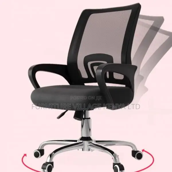 Office Chair: Clerical Seat -Upholstered With Swivel Wheels