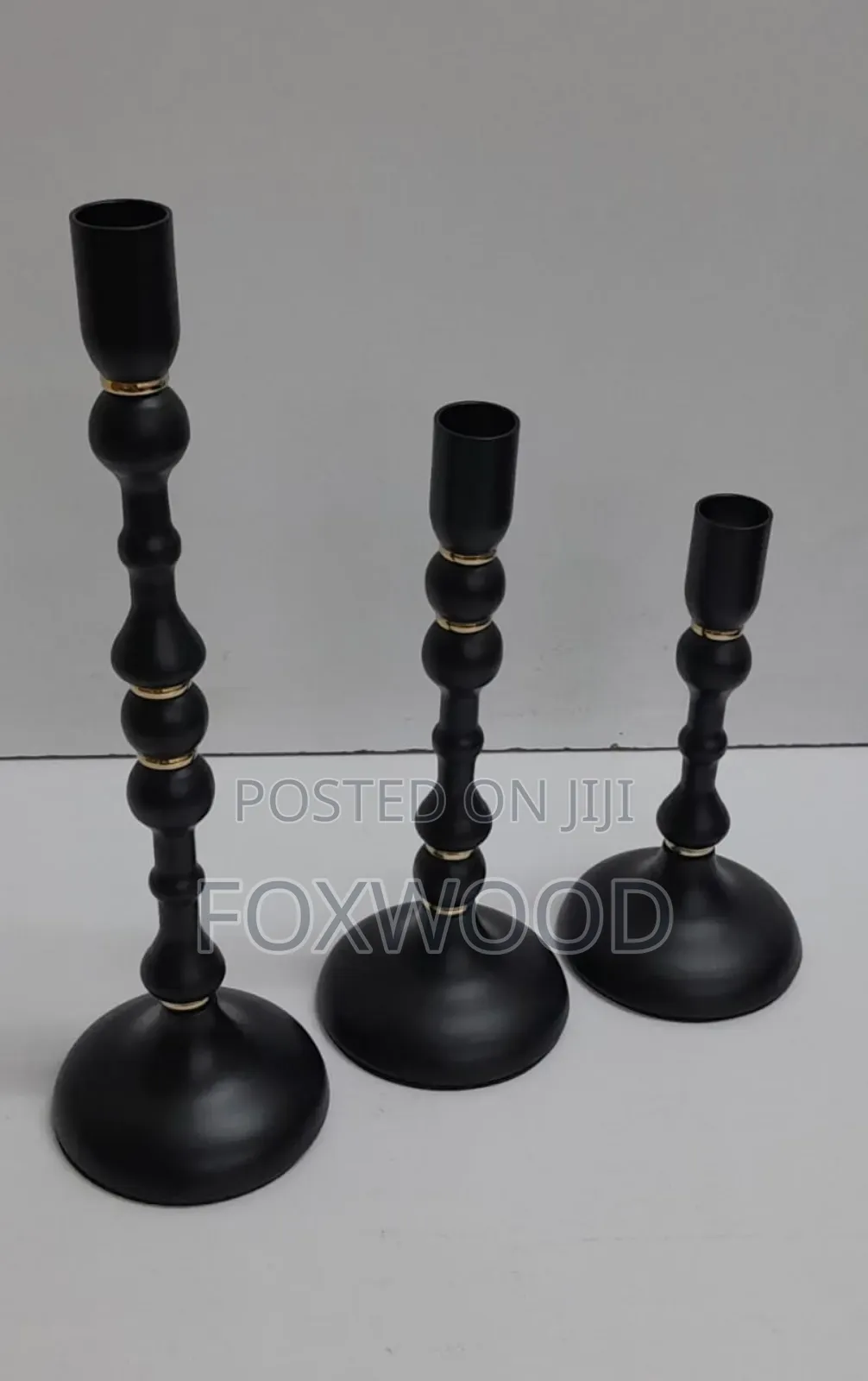 Classic 3 in 1 Metallic Candle Holder Available