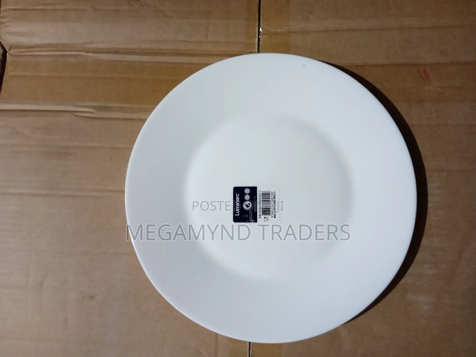6pc Luminarc Dinner Plates, Size 27cm / Round White Plates