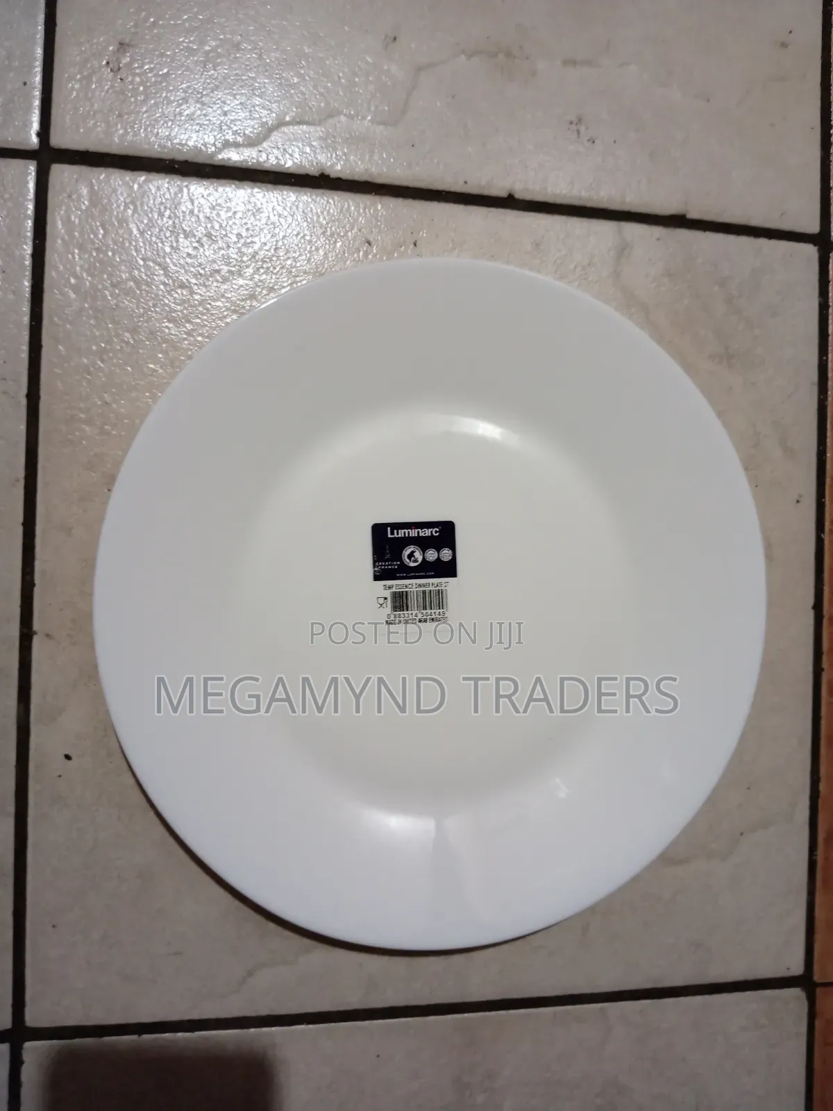 6pc Luminarc Dinner Plates, Size 27cm / Round White Plates