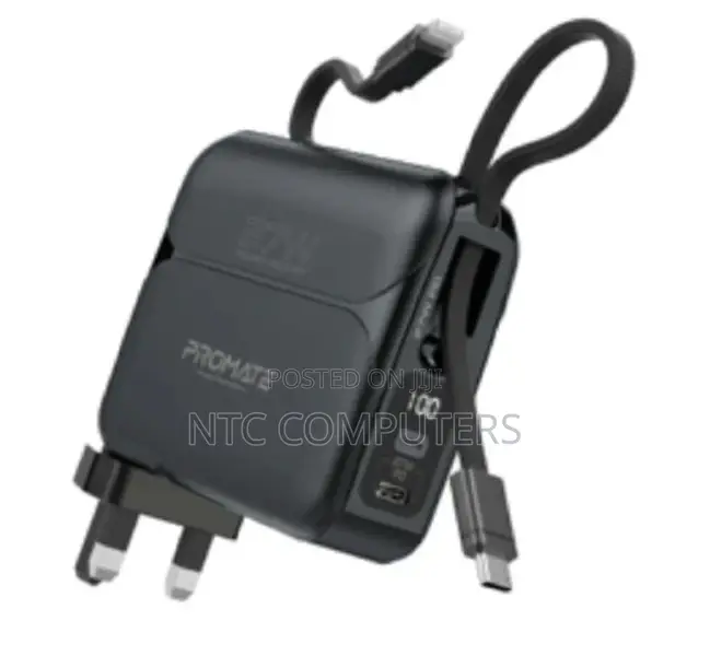 Promate 20000mah Power Bank • 27w Power Delivery • Usb-C