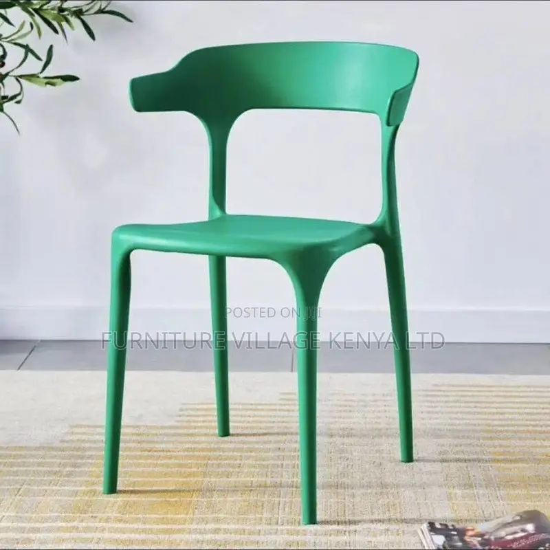 Dining Chair:Modern Armless Dining Table Plastic Seat-Office