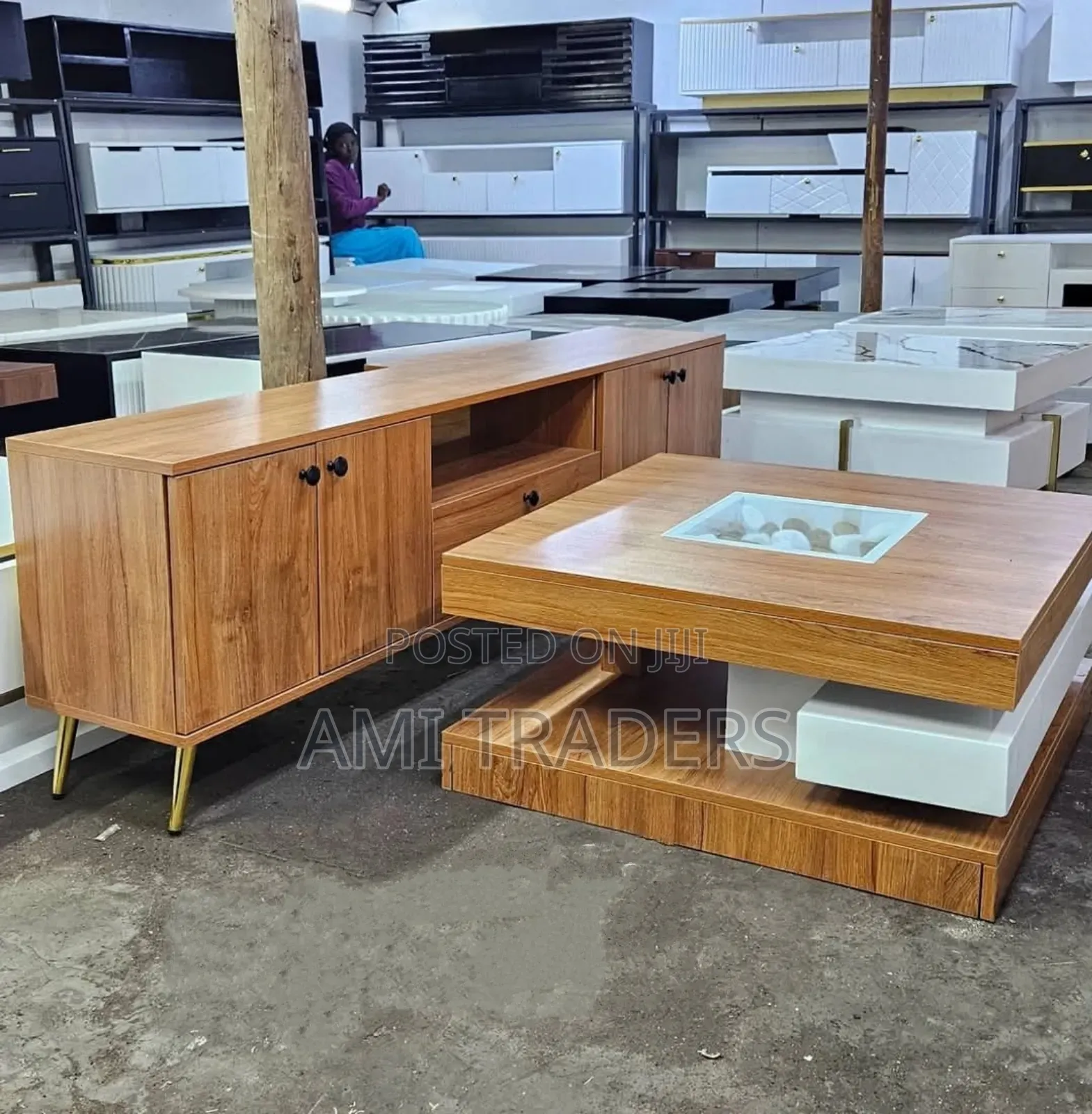 Natural Set (Tv Stand 6ft Coffee Table)