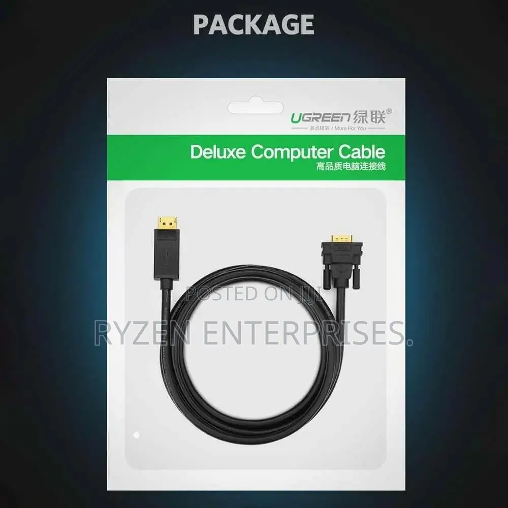 Ugreen Displayport Male To Vga Male Cable 1.5m