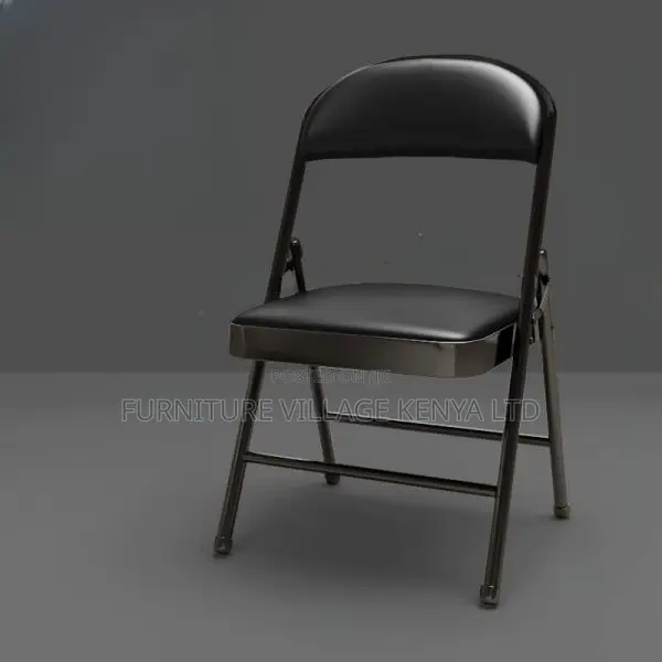 Office Chair:Office Foldable Black Upholstered Seating Chair