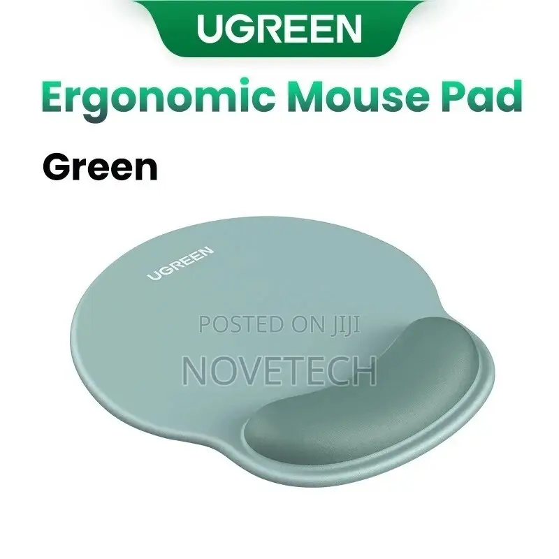 Ugreen Mouse Pad Wrist Support Ergonomic Fabric -Green Lp668