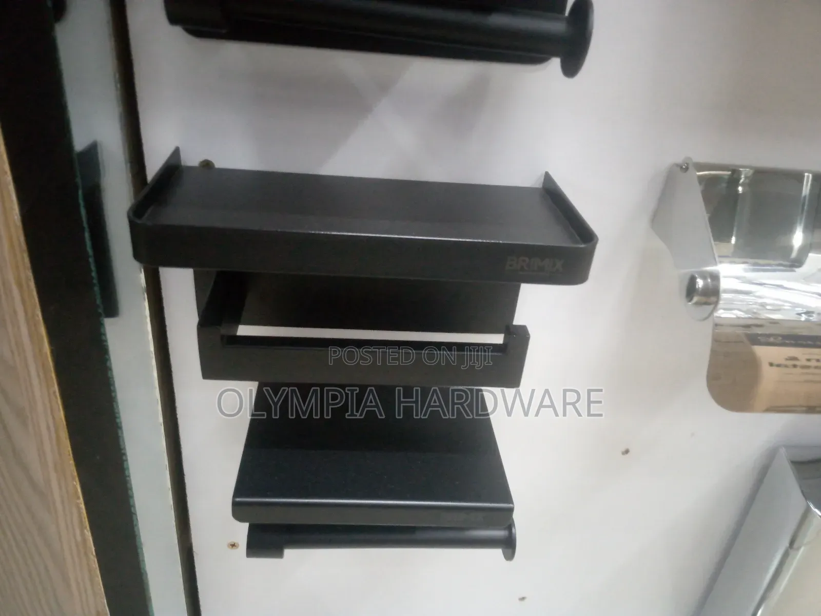 Brimix Tissue Holder (Black)+Phone Holder