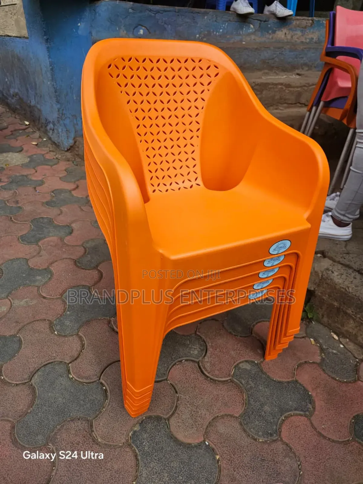 Orange Stackable Plastic Chairs