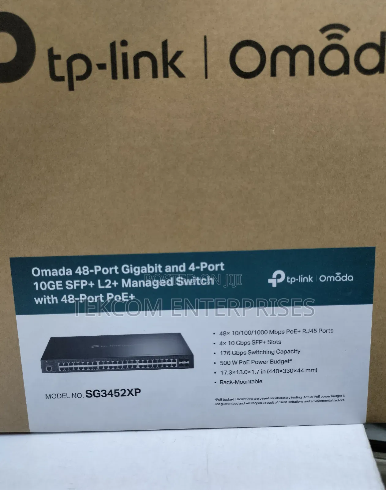 Tp-Link Tl-Sg3452p 52 Port Gigabit L2+ Managed48 Poe Switch