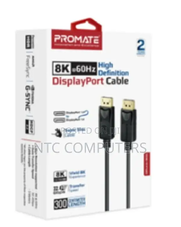 Promate Displayport to Displayport Cable, 3m Cable Length