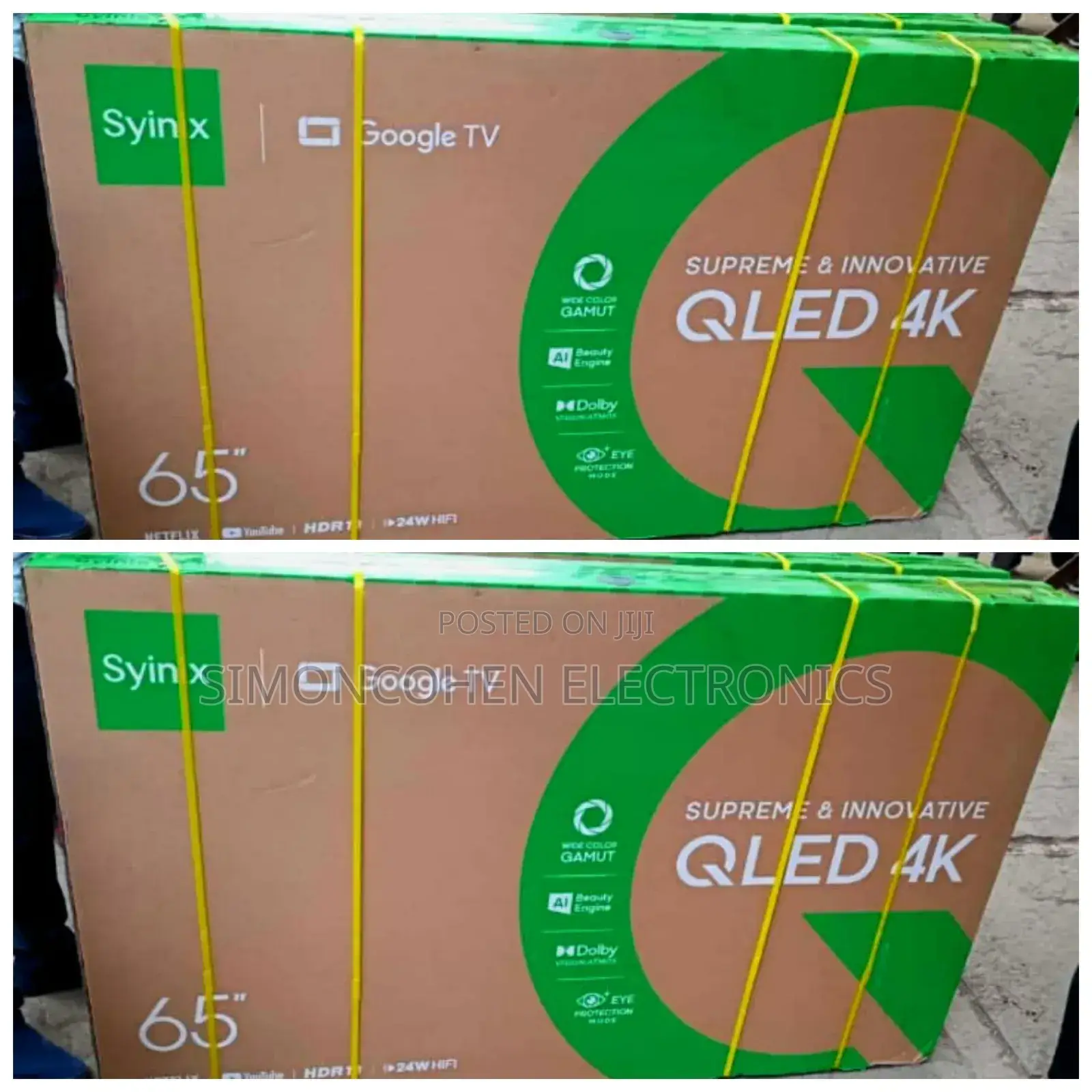 Syinix 65" Google Qled Smart Tv