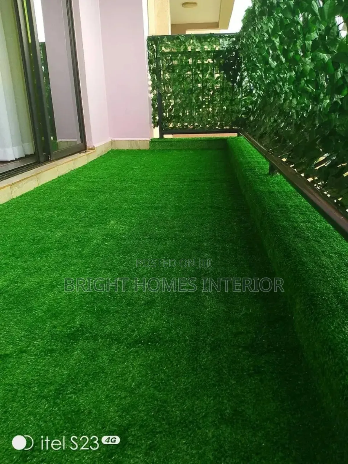 Green Balcony 20mm Grass Carpet With Natural Appearance
