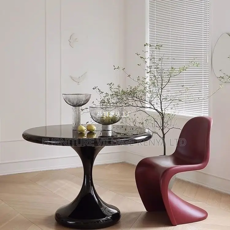 Dining Chair: Non-Armrest Plastic Back Dining Room Chair