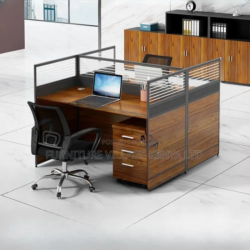 Workstation:Contemporary Modular 2-User Workstation-Storage