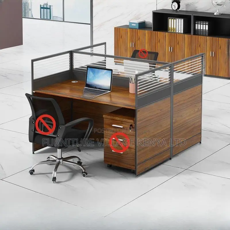 Workstation:Contemporary Modular 2-User Workstation-Storage