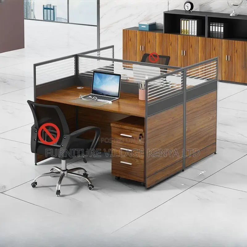 Workstation:Contemporary Modular 2-User Workstation-Storage