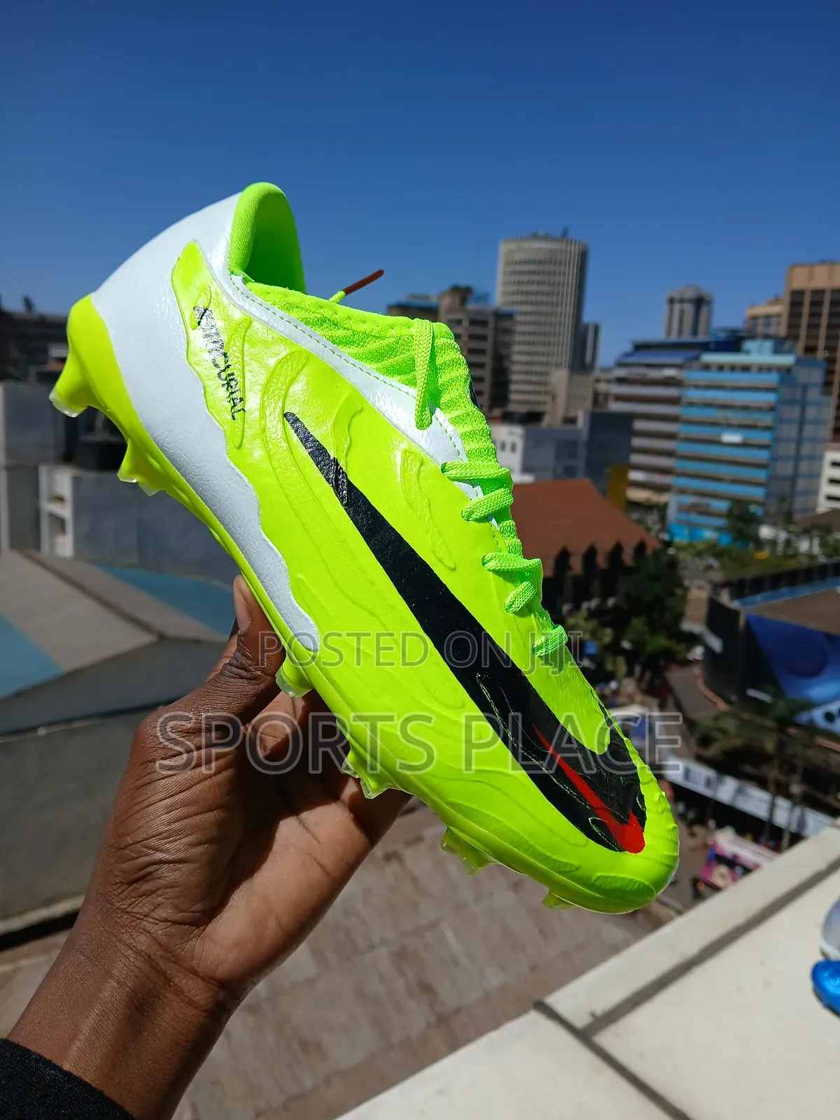 New Low Budget Luminous Green Phantom Football Boots.