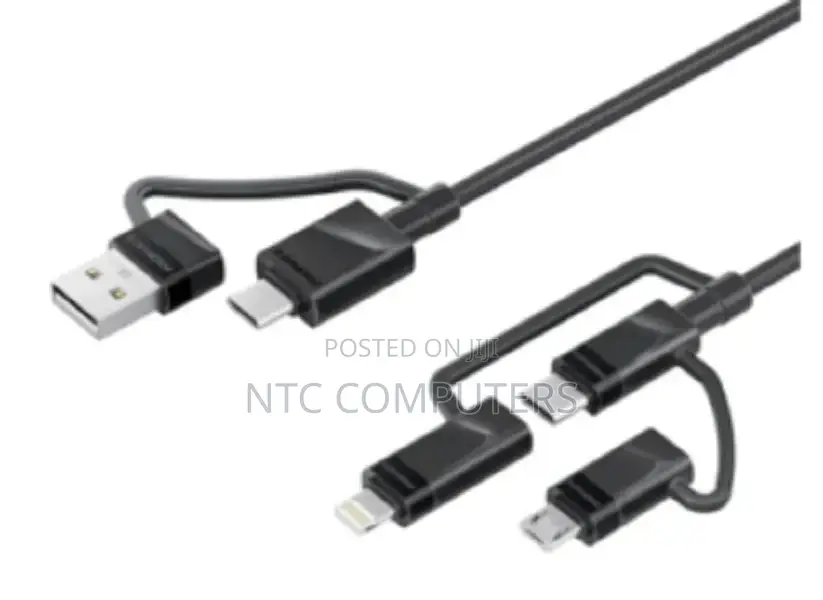 Promate 6-in-1 Hybrid Multi-Connector Cable for Charging D