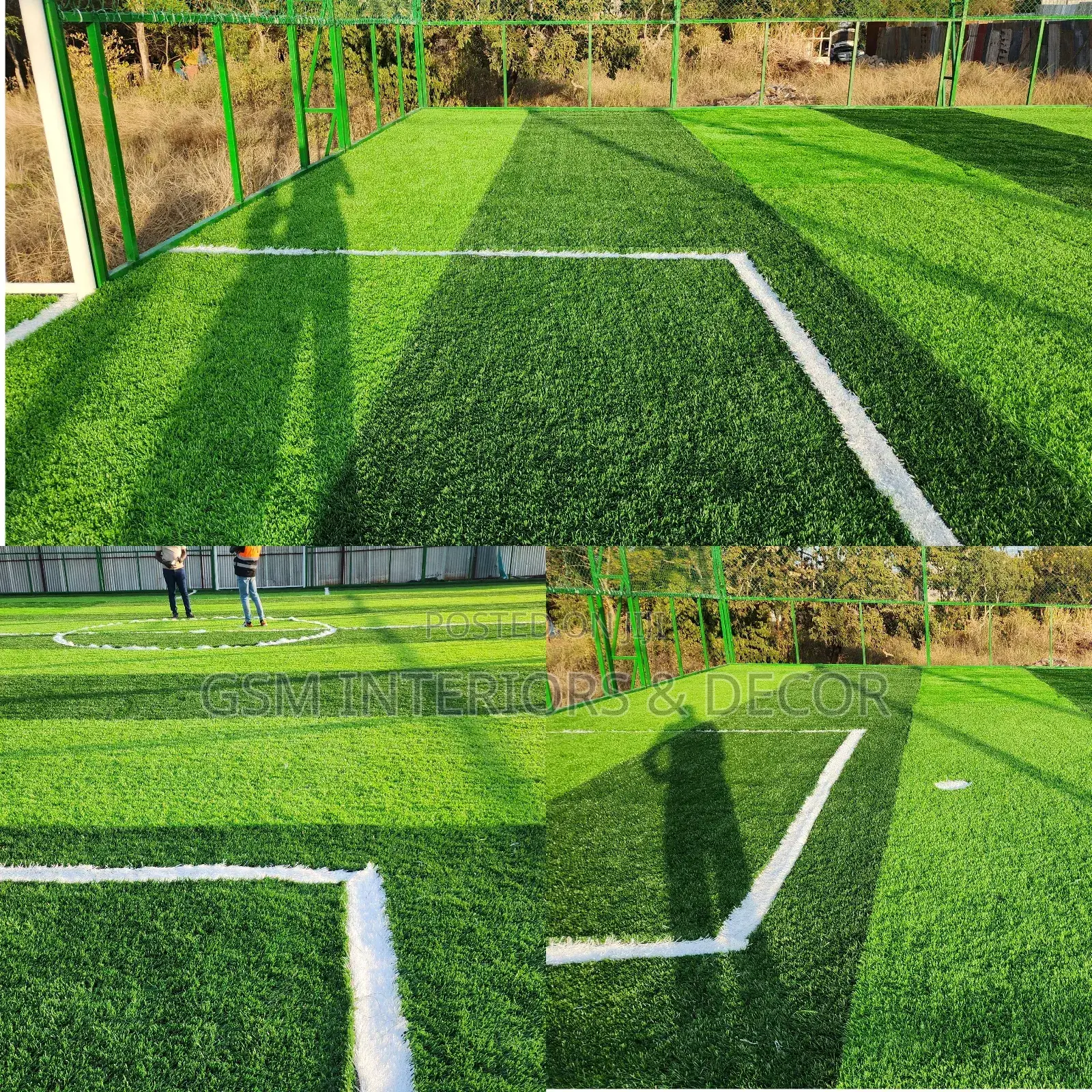 Football Green Grass Carpets With Marks