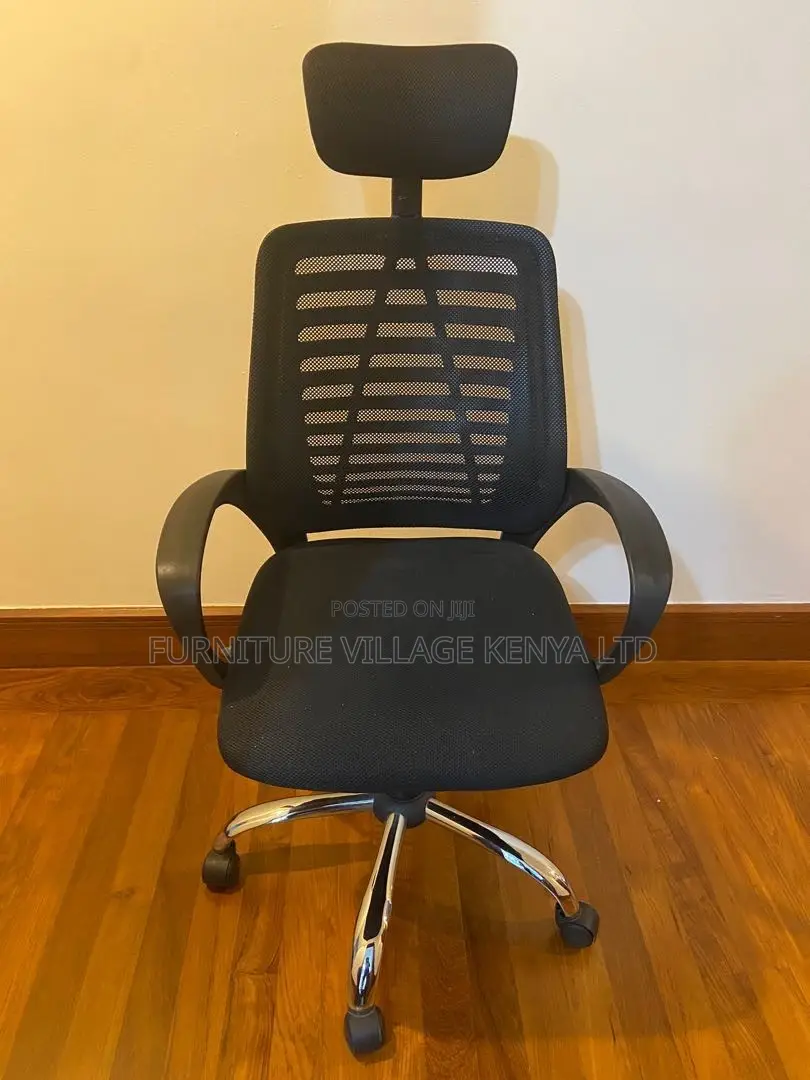 Office Chair: Executive Simple Mesh Staff Headrest Seat