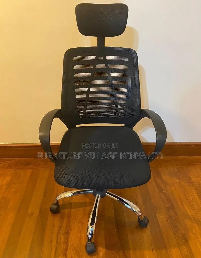 Office Chair: Executive Simple Mesh Staff Headrest Seat