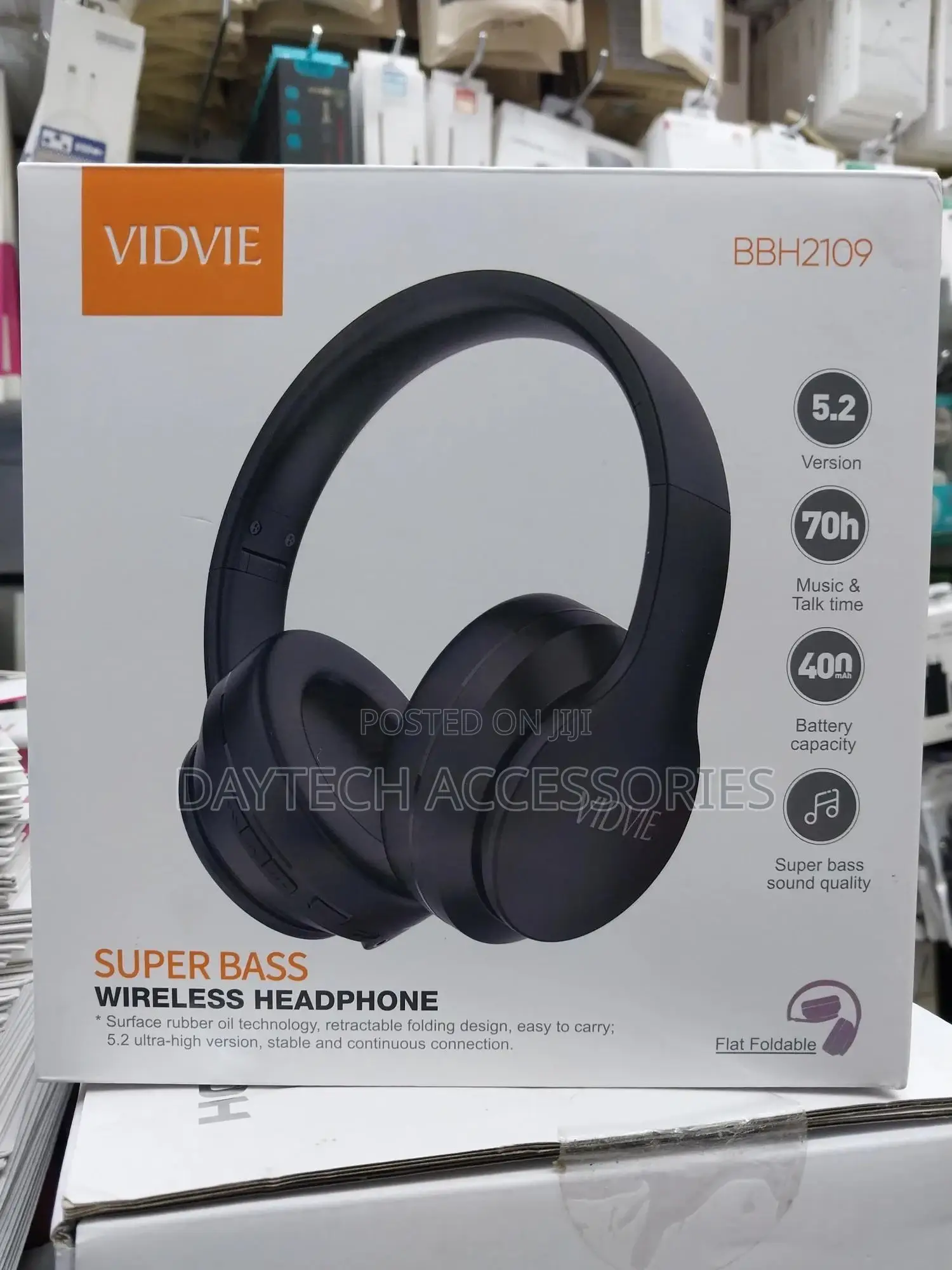 Vidvie Bbh2109 Black Bass Wireless Bluetooth Headphones