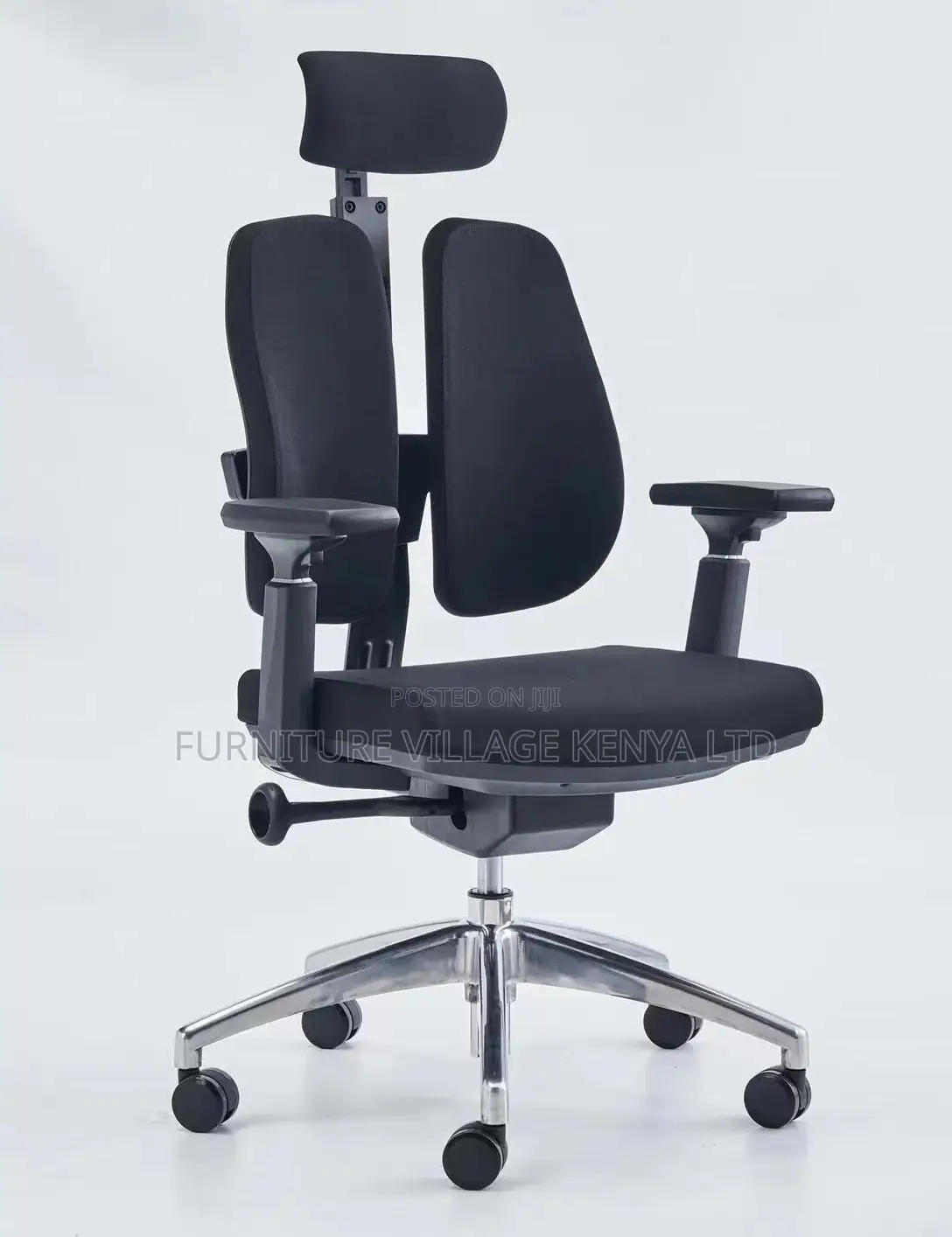 Office Chair: Modern Orthopedic Full Fabric Comfortable Seat