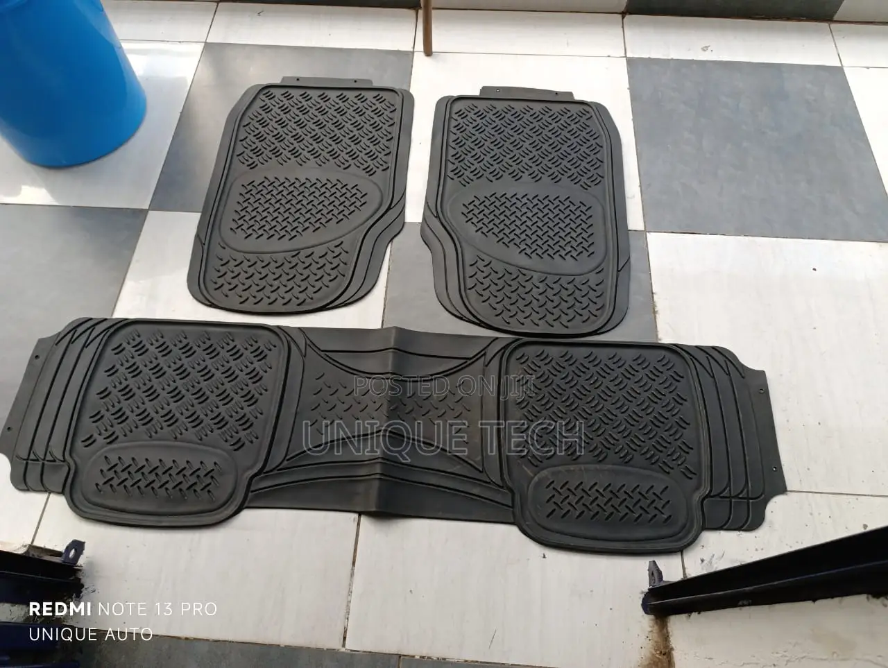 Universal Fit High Quality 3pc Conjoined Rubber Floor Mats