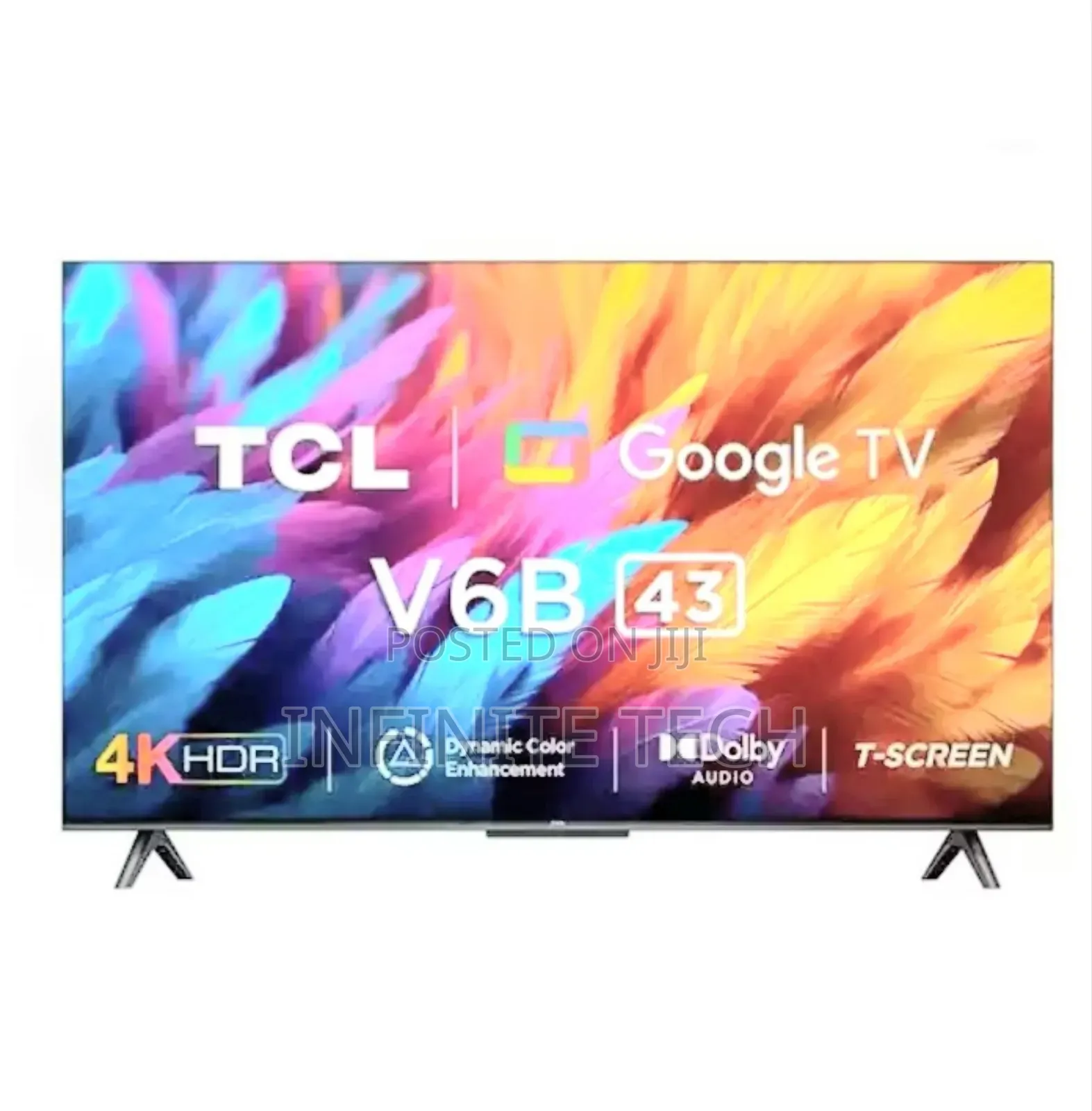 Tcl 43-inch 43v6b 4k Hdr Google Tv (Bezel Less)