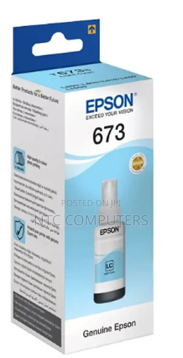 Epson T6735 Ecotank Light Cyan Ink Bottle 70.0 Ml