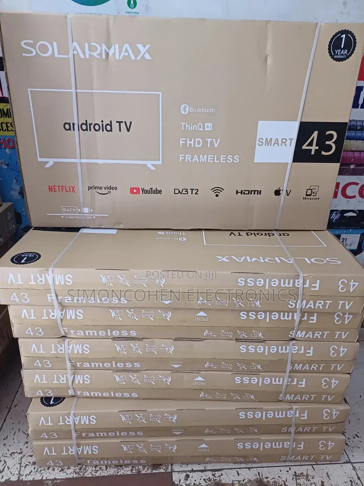 Solarmax 43 Inches FHD Smart Frameless Tv