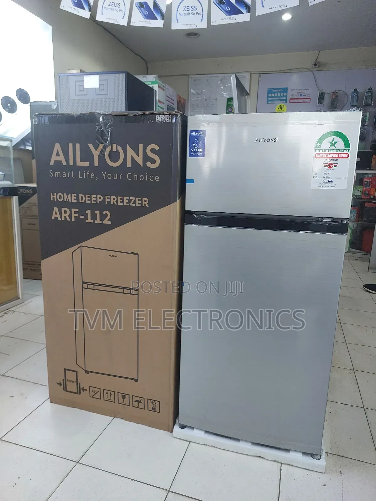 Ailyons 115l Double Door Refrigerator