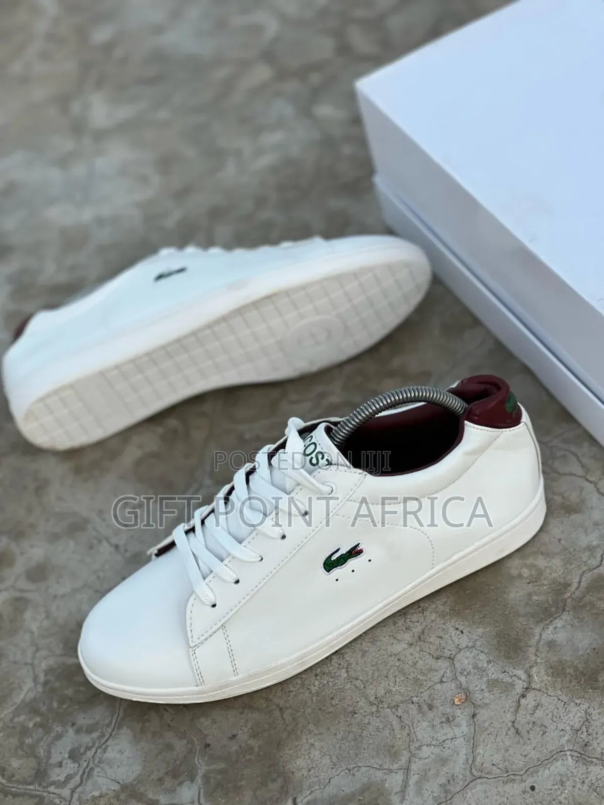 *Men* White (Lacoste) Leather Laced Casuals*
