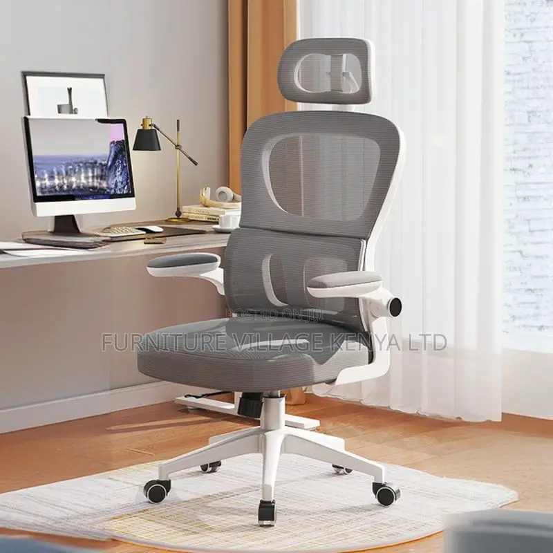 Office Chair:Upholstered Orthopedic Seat With Fabric Armrest