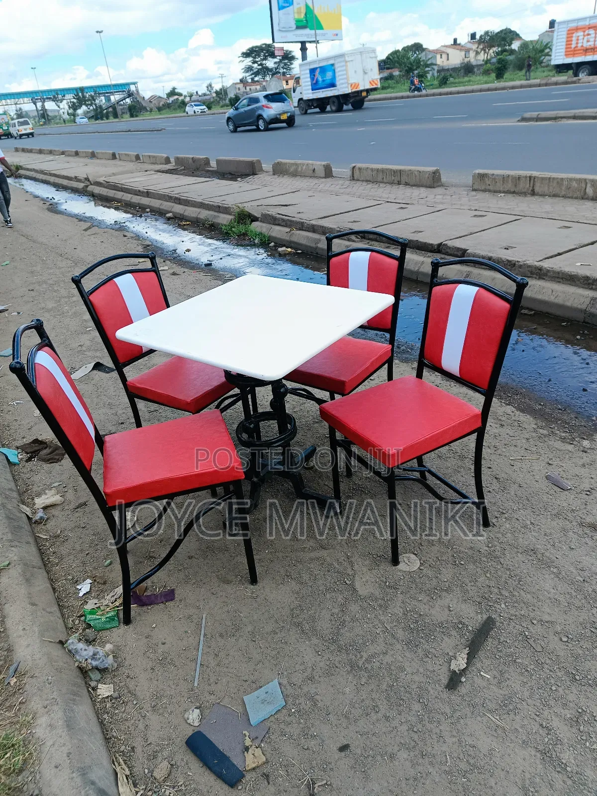 Hotel Set or Restaurant Chairs and a Table 