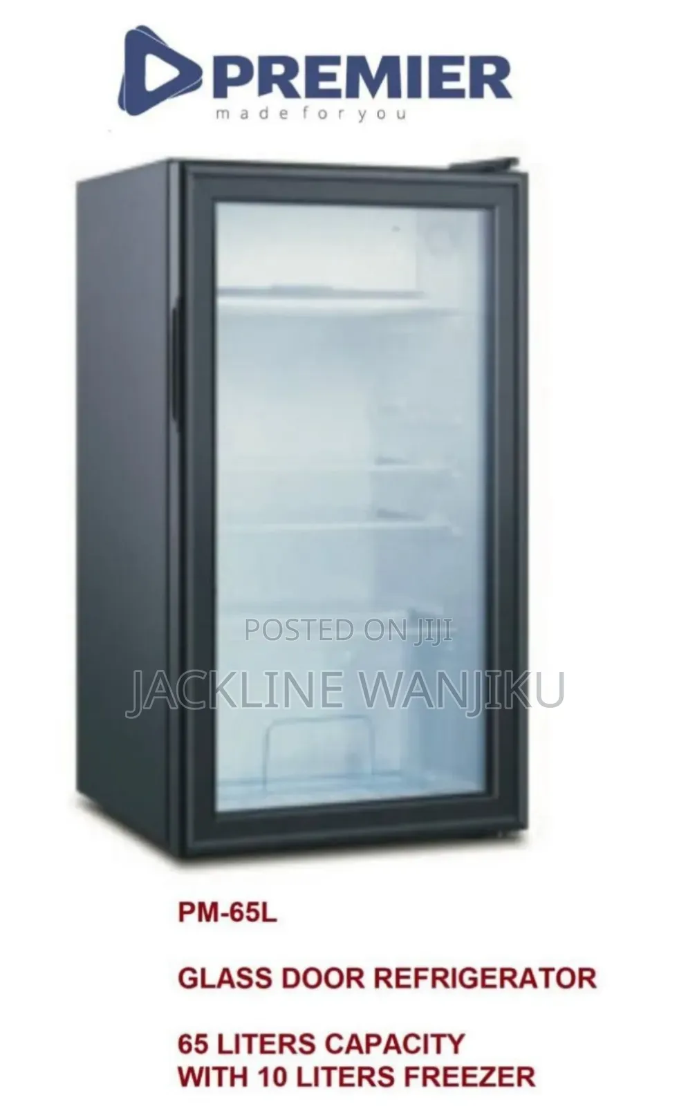 65l Glass Door Fridge/ Glass Refrigerator 65l