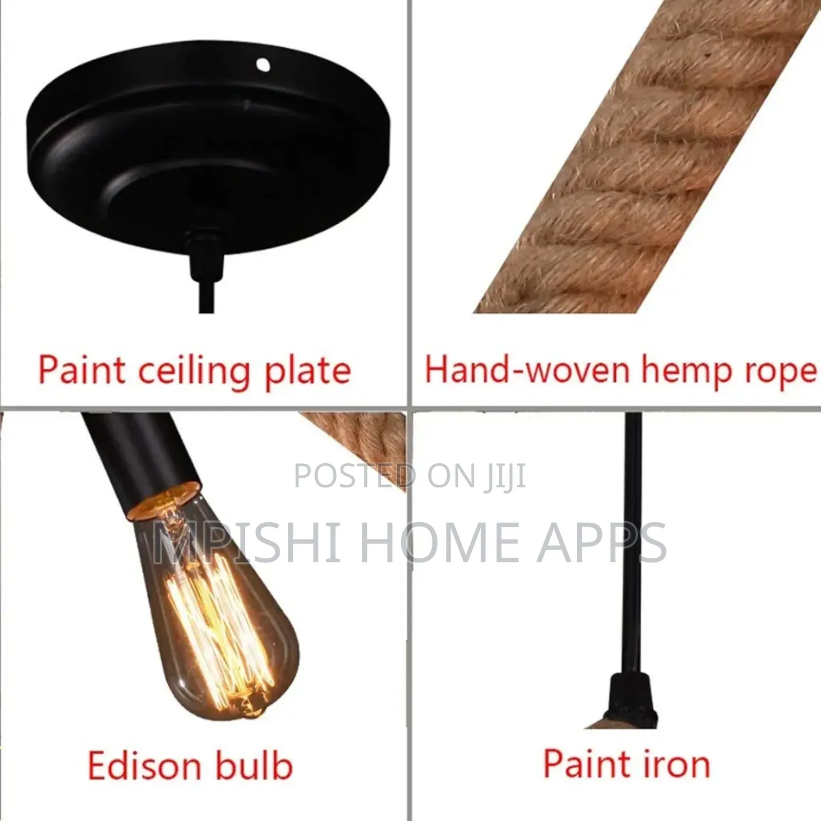 Triangle Rope Pendant Light