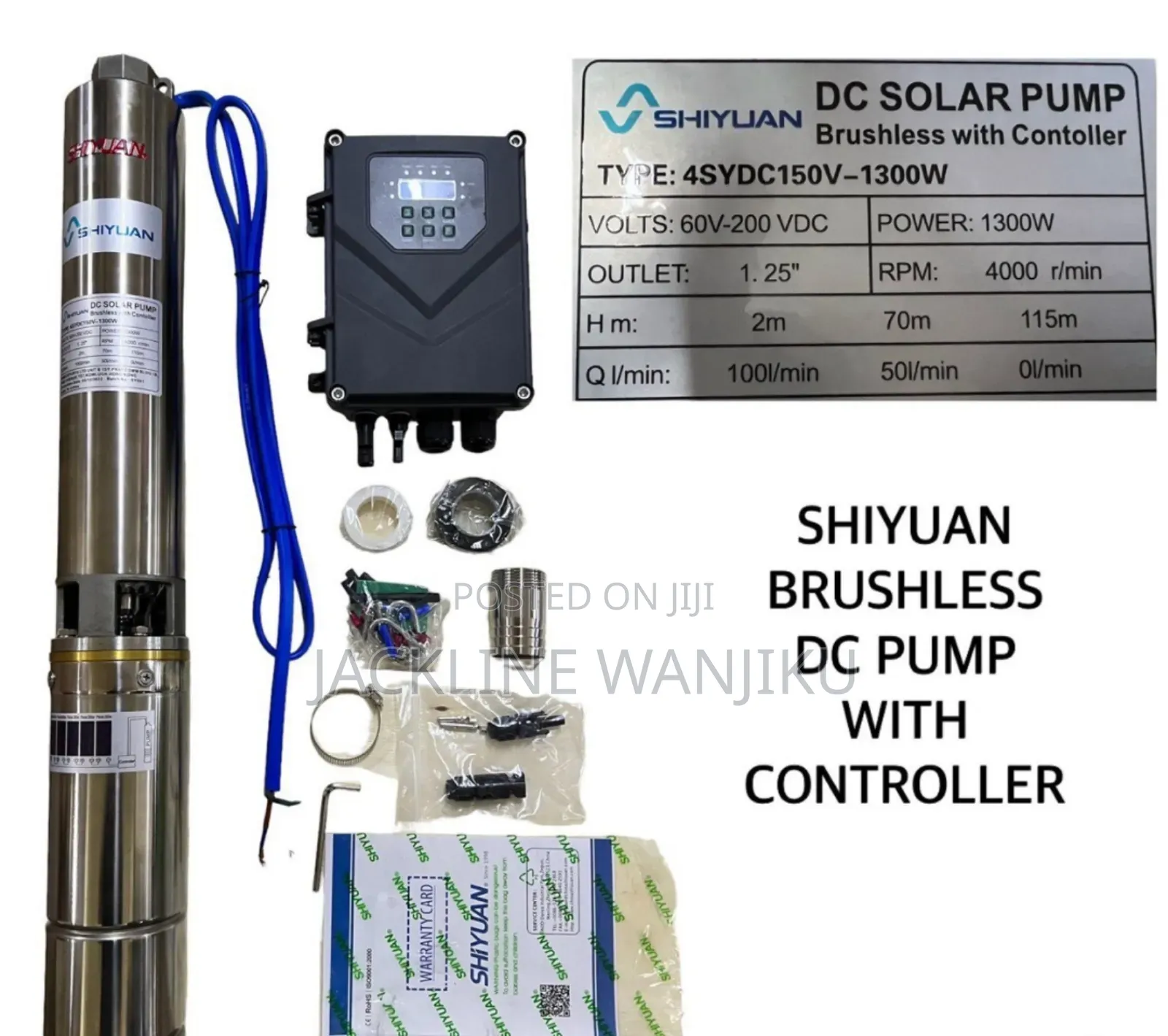 115m Solar Submersible Pump/ Siyuan Brushless Submersible Dc
