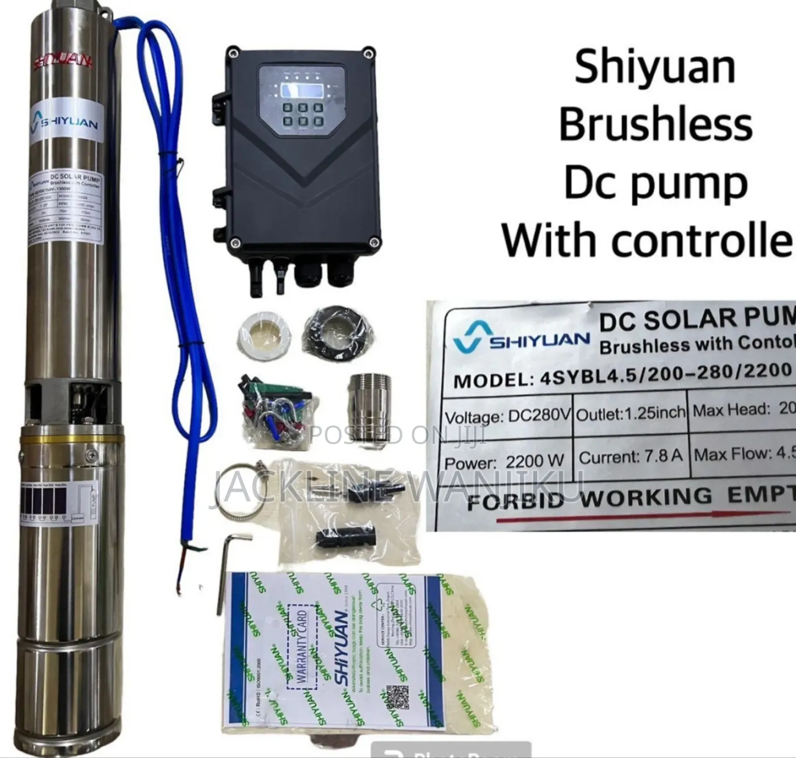 200m Solar Submersible Pump / Shiyuan Brushless Dc Pump 200m