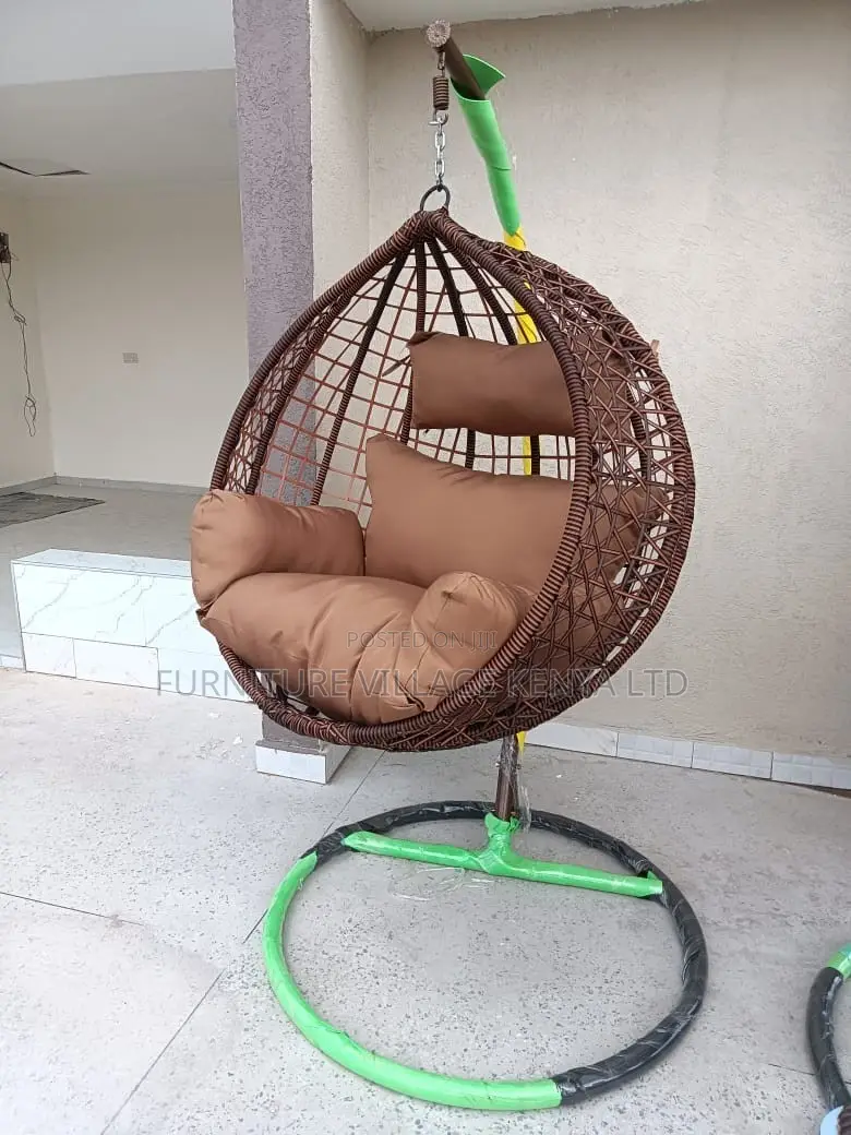 Office Chair: Hanging Brown Hammock Garden Swing Chair